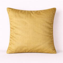 Fabric-Crafted Gold Cushion Cover – 16"x16" | Wave Quilted Design | Premium Poly-Cotton