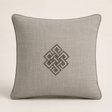 Linen Diamond Decorative Cushion Cover | 16"x16" Minimal Embroidered Cushion Cover