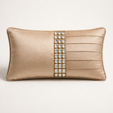 Hand Crafted Bolster Cover – Desert Dust | 20"x8" | Poly Cotton Fabric | Embellished Designer Pattern
