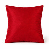 Hand Crafted Cushion Cover – Red | 16"x16" | Poly Cotton Fabric | Floral Design