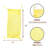 Cylindrical Fabric-Crafted Yellow Bolster Cover – 15"x32" | Cotton Polyester Fabric | Bright & Elegant