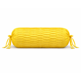 Cylindrical Fabric-Crafted Yellow Bolster Cover – 15"x32" | Cotton Polyester Fabric | Bright & Elegant