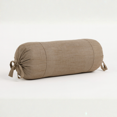 Fabric-Crafted Light Brown Bolster Cover – 15"x32" | Premium Polyester | Drawstring Closure | Lightweight & Durable