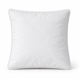 Machine-Crafted White Cushion Cover – 12"x12" | Circular Embroidered Design | Premium Poly Channel Fabric