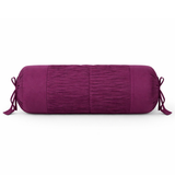 Cylindrical Fabric-Crafted Purple Bolster Cover – 15"x32" | Cotton Polyester Fabric | Rich & Elegant
