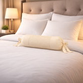 Fabric-Crafted Cylindrical Gold Bolster Cover – 15"x32" | Cotton Polyester Fabric | Premium & Elegant