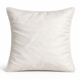 Fabric Crafted Cushion Cover – Cream | 16"x16" | Poly Cotton Fabric | Elegant Crinkle Texture Design