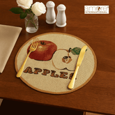 Tapestry Doily – Cream Jacquard Woven, 12"x12"