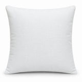 Handcrafted Cushion Cover – White | 16"x16" | Zigzag Embroidered Decorative Cushion Cover