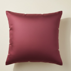Fabric-Crafted Maroon Cushion Cover – 24"x24", Premium Poly Cotton (Plain Design)