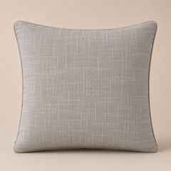 Linen Diamond Decorative Cushion Cover | 16"x16" Minimal Embroidered Cushion Cover