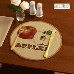 Tapestry Doily – Cream Jacquard Woven, 12"x12"