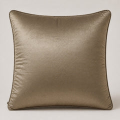 Handcrafted Cushion Cover – Khaki | 16"x16" | Elegant Poly Cotton Cushion Cover