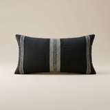Handcrafted Black Bolster Cover – 19"x8" | Premium Poly Cotton