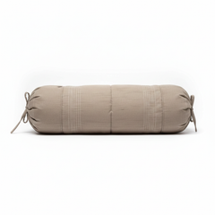 Fabric-Crafted Light Brown Bolster Cover – 15"x32" | Premium Polyester | Drawstring Closure | Lightweight & Durable