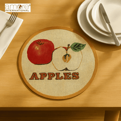 Tapestry Doily – Cream Jacquard Woven, 12"x12"