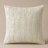 Handcrafted Cushion Cover – Cream | 16"x16" | Elegant Poly Cotton Cushion Cover