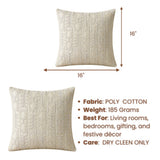 Handcrafted Cushion Cover – Cream | 16"x16" | Elegant Poly Cotton Cushion Cover