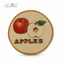 Tapestry Doily – Cream Jacquard Woven, 12"x12"