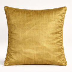 Fabric Crafted Cushion Cover – Gold | 16"x16" | Poly Cotton Fabric | Premium Crinkle Texture Design