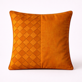 Fabric-Crafted Orange Cushion Cover – 12"x12" | Poly Cotton Fabric | Bold & Stylish