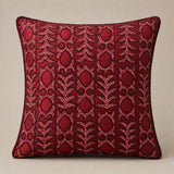 Handcrafted Cushion Cover – Burgundy | 16"x16" | Elegant Poly Cotton Cushion Cover