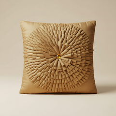 Fabric Crafted Golden Oak Cushion Cover – 16"x16" | Premium Poly Cotton