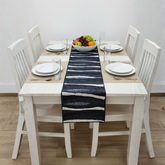 Handcrafted Black Table Runner – 12"x52", Premium Poly Cotton