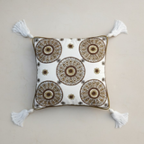 Handcrafted White Cushion Cover – 12"x12", Premium Poly Cotton