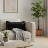 Handcrafted Black Bolster Cover – 19"x8", Premium Poly Cotton