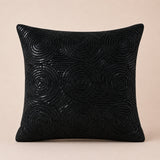 Handcrafted Cushion Cover – Black | 16"x16" | Premium Poly Cotton Cushion Cover