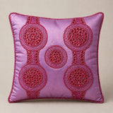 Handcrafted Cushion Cover – Pink | 16"x16" | Elegant Poly Cotton Cushion Cover