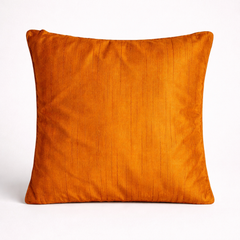 Fabric-Crafted Orange Cushion Cover – 12"x12" | Poly Cotton Fabric | Bold & Stylish