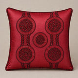 Handcrafted Cushion Cover – Burgundy | 16"x16" | Elegant Poly Cotton Cushion Cover
