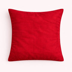 Fabric Crafted Cushion Cover – Pink | 16"x16" | Poly Chenille Fabric | Textured Stud Design