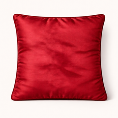 Hand Crafted Cushion Cover – Maroon | 12"x12" | Poly Cotton | Embroidered Floral Design