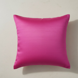 Fabric-Crafted Pink Cushion Cover – 12"x12" | Poly Cotton | Elegant Textured Design