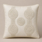 Handcrafted Cushion Cover – Beige | 16"x16" | Elegant Poly Cotton Cushion Cover