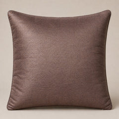 Handcrafted Cushion Cover – Brown | 16"x16" | Elegant Poly Cotton Cushion Cover