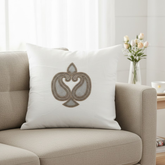 Handcrafted White Cushion Cover – 24"x24", Premium Poly Cotton