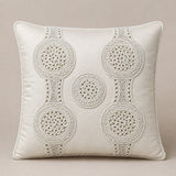 Handcrafted Cushion Cover – White | 16"x16" | Elegant Poly Cotton Cushion Cover