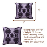 Handcrafted Cushion Cover – Light Purple | 16"x16" | Elegant Poly Cotton Cushion Cover