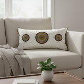 Handcrafted Cream Bolster Cover – 19"x8" | Premium Poly Cotton