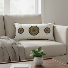 Handcrafted Cream Bolster Cover – 19"x8" | Premium Poly Cotton