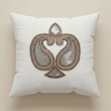Handcrafted White Cushion Cover – 24"x24", Premium Poly Cotton