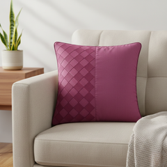 Fabric-Crafted Purple Cushion Cover – 12"x12" | Poly Cotton Fabric | Elegant & Vibrant