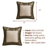 Handcrafted Cushion Cover – Beige | 12"x12" | Elegant Poly Cotton Cushion Cover
