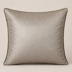 Handcrafted Cushion Cover – Beige | 12"x12" | Elegant Poly Cotton Cushion Cover