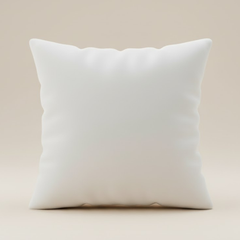 Handcrafted White Cushion Cover – 24"x24", Premium Poly Cotton