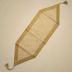 Fabric-Crafted Golden Table Runner – 17.5"x88", Premium Poly Cotton